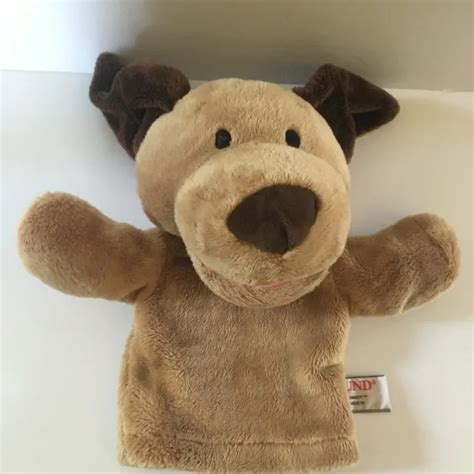 Rare Gund Bandit Soft Tan Dog Hand Puppet Plush Stuffed Animal Toy 11