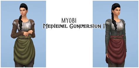 Myobi Medieval Conversion Fullbody Female Gathered Skirt Gathered Skirt