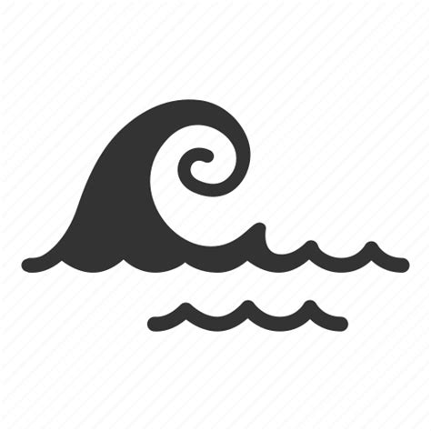 Big Wave Marine Nautical Ocean Sea Tsunami Wave Icon