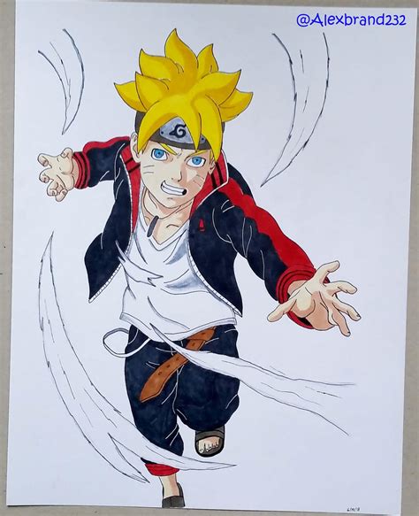 Naruto And Boruto Drawing