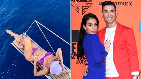 Cristiano Ronaldo S Girlfriend Georgina Rodriguez Lounges In A Bikini On Private Yacht Mirror