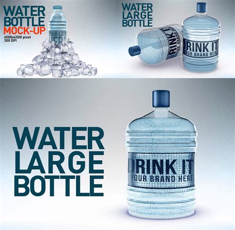 water bottle mock  psd mockups freebies