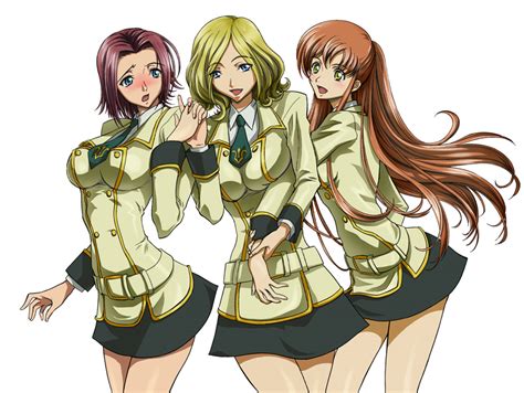 Kallen Stadtfeld Shirley Fenette And Milly Ashford Code Geass Drawn