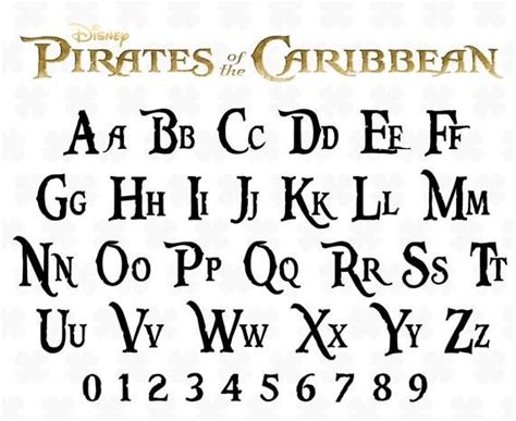Pirates Font Svg Pirates Of The Caribbean Font Svg Pirates Caribbean