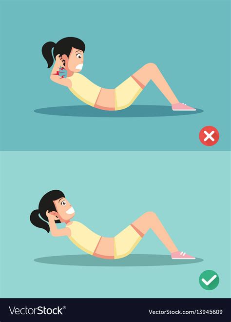 wrong and right sit up posture royalty free vector image