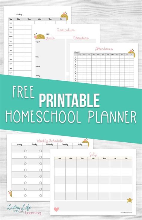 Free Printable Homeschool Planner Homeschool Planner Printable
