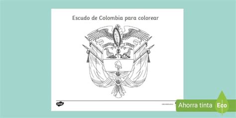 Gu A Escudo De Colombia Para Colorear Twinkl Colombia