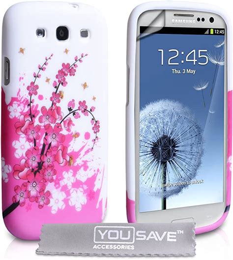 Yousave Accessories Samsung Galaxy S3 Custodia Floreale Ape Silicone