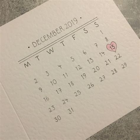 Personalised Anniversary Calendar Greetings Card Etsy