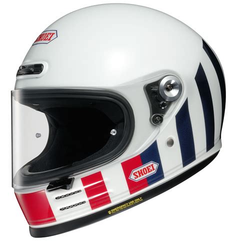 In this article, we review the shoei glamster the main visor is grade one optical quality and, for the uk, a pinlock evo, (the top pinlock), will come as standard in the box. Classic Full Face Helmet SHOEI Glamster Resurrection TC-10 ECE