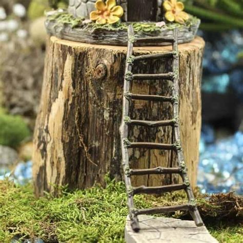 Miniature Woodland Ladder Fairy Garden Supplies Fairy Garden Diy