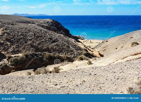 Playa De La Cera Famous Papagayo Beaches In Lanzarote Stock Photo