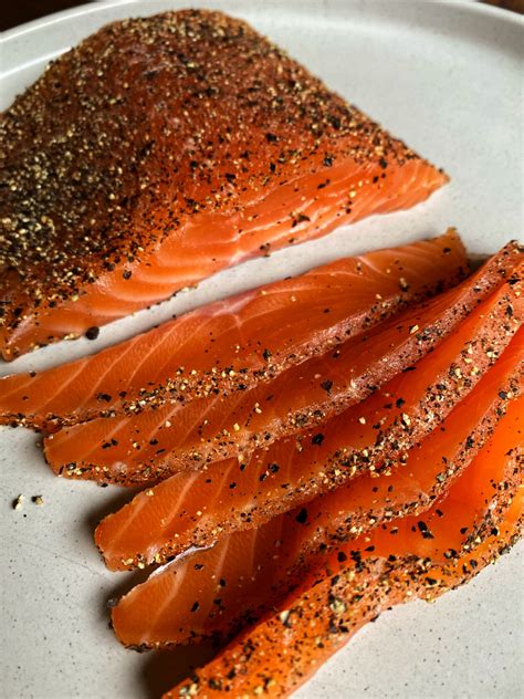 Simple Salmon Pastrami Scottish Salmon Cured For Three Days Smoked