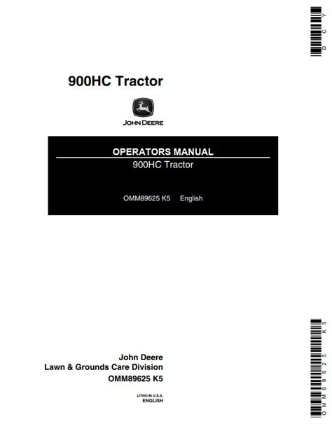 John Deere 900hc Operators Manual Pdf