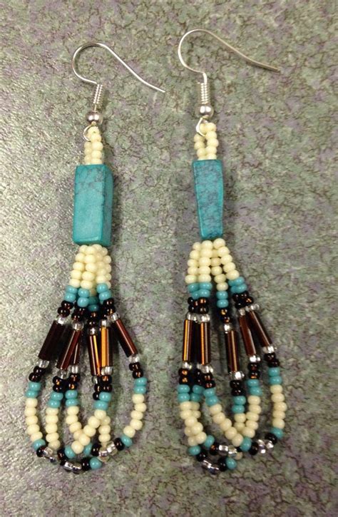 Native American Style 2 5 Long Beaded By Prettyuniquedesigns2 Beaded Earrings Native Beaded