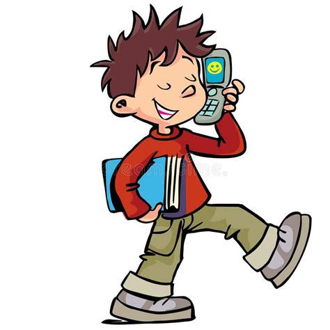 Cartoon Kid Mobile Phone Stock Illustrations 1242 Cartoon Kid Mobile