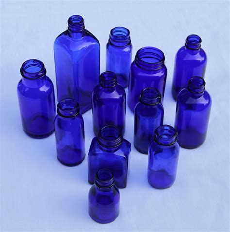 Vintage Cobalt Blue Glass Bottles Glass Designs
