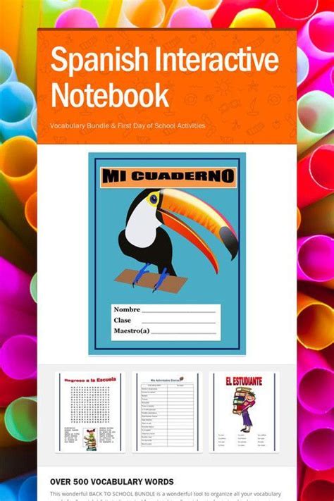 Spanish Interactive Notebook Back To School Bundle Wonderful Tool To Organize All Your