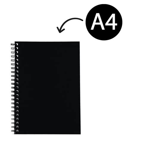 Spirax 512 Notebook A4 Side Opening Hard Cover 200 Page Black Winc