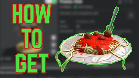 How To Get Pasta Hat For Free Roblox Free Item Youtube