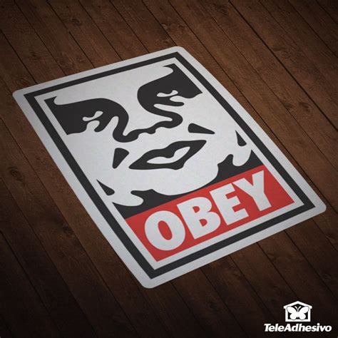 Obey Stickers Typographic Logo Design Logo Sticker Graphic Design