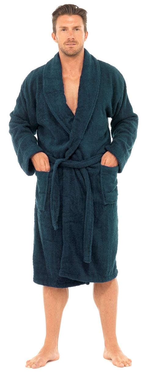 Mens Pure 100 Cotton Luxury Towelling Bath Robes Dressing Gowns Size
