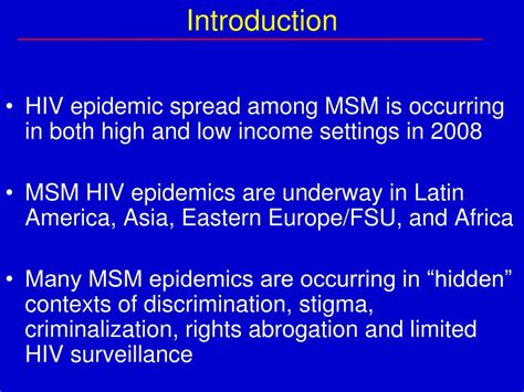 ppt hiv aids epidemics among men who have sex with men msm in africa asia latin america