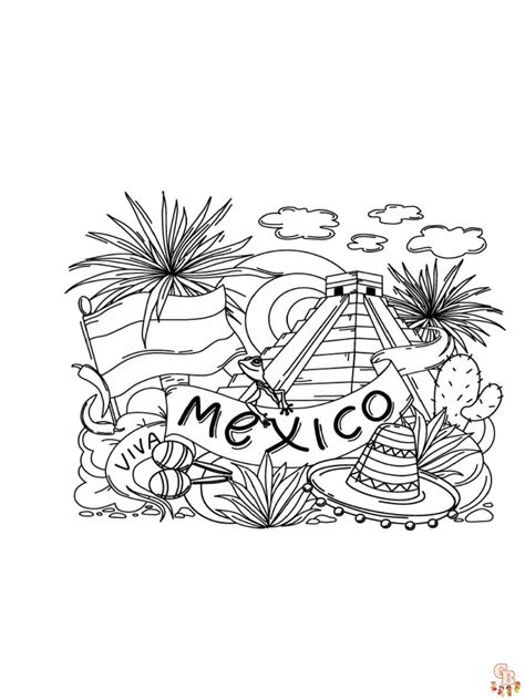 Páginas Para Colorear De México Imprimibles Gratis Para Niños Y Adultos