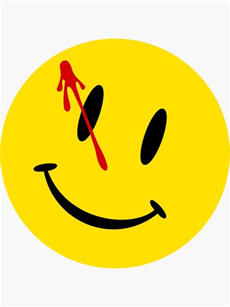 The Comedians Pin Smiley Face Sticker For Sale By Toxicstrydr