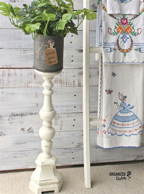Tall Thrifted Candlestick To Fun Farmhouse Planter Candle Stick Decor
