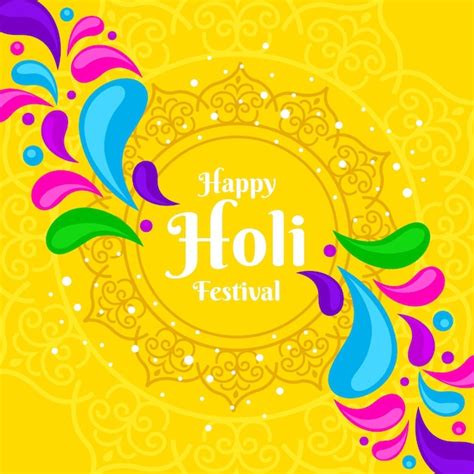 Free Vector Holi Festival Illustration