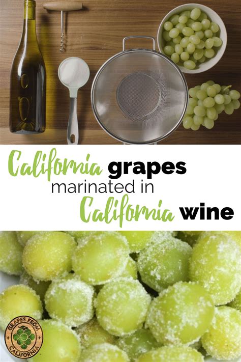 Wine Marinated Frozen Grapes Grapes From California Grape Recipes