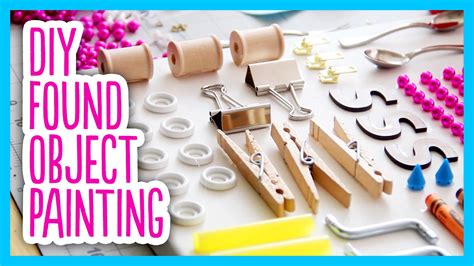 Diy Found Object Painting Rejected Craft Supply Craft Challenge With