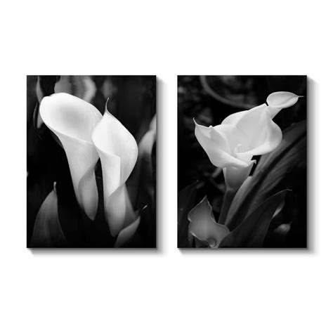 Calla Lily Canvas Wall Art White Flower Artwork Painting Print On