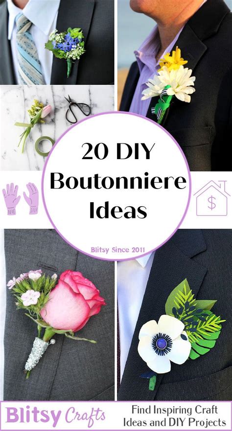 20 Diy Boutonniere Ideas To Make Your Own Blitsy