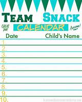 Images of Soccer Snack Schedule Template Free