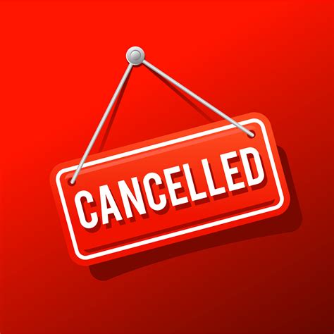 Hanging Cancelled Stamp Cancelled Square Sign Vector Element Icon In