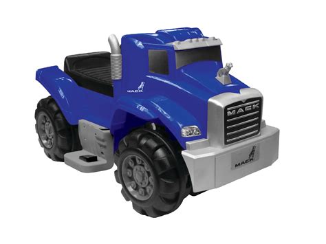 6v Best Ride On Mack Truck In Blue Battery Powered Wheels Wonderlanes