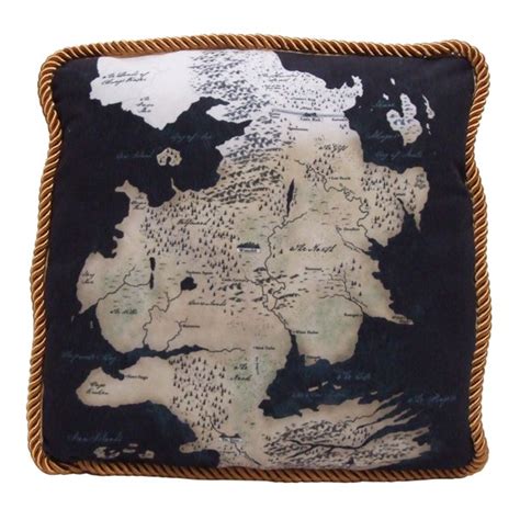 Game Of Thrones Westeros Map Throw Pillow North Map