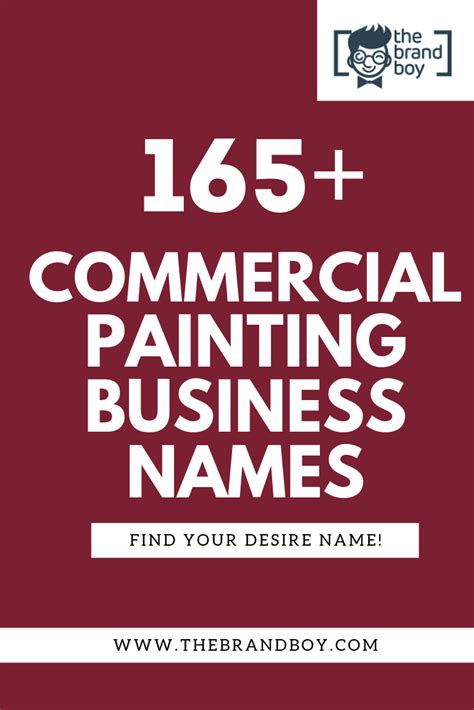 465 Catchy Commercial Painting Company Names Video Infographic