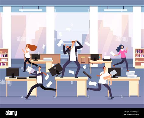 Aggressive Woman Office Stock Vector Images Alamy