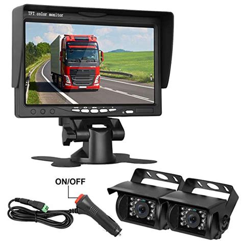 DoHonest RV Backup Camera Systems HD 1080P 7 Monitor 2 Rear View