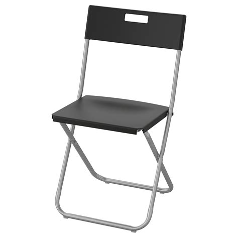 Designer dining chairs, kids' ikea chairs. GUNDE Folding chair - black - IKEA