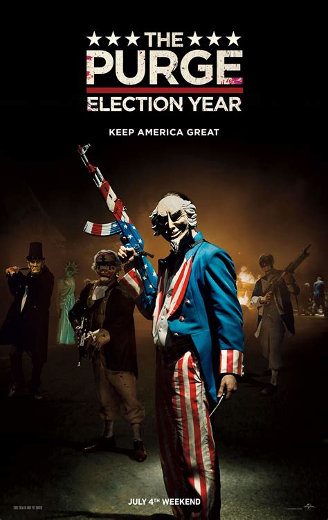 To push the crime rate below one percent for the rest of the year, the new founding fathers of america test a sociological theory that vents aggression for one. New Trailer And Poster To The Purge: Election Year ...
