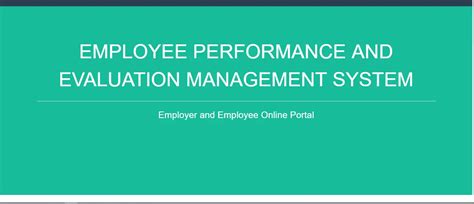 Employee Performance And Evaluation Management System Using Php