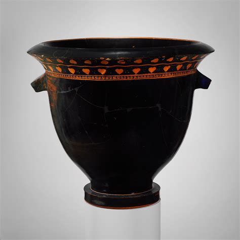 Terracotta Bell Krater Bowl For Mixing Wine And Water Greek Attic Classical The