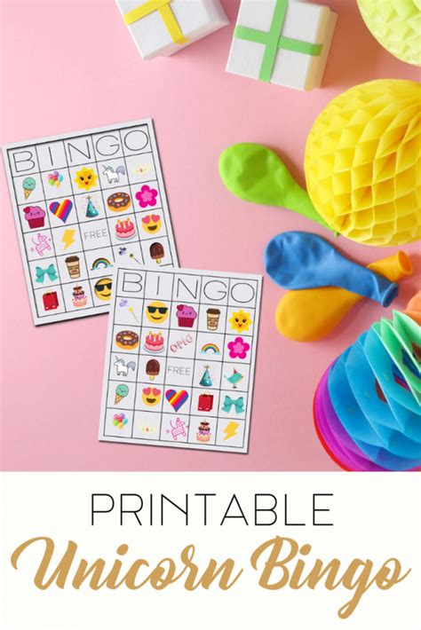 Unicorn Bingo Free Printable Download Tinselbox