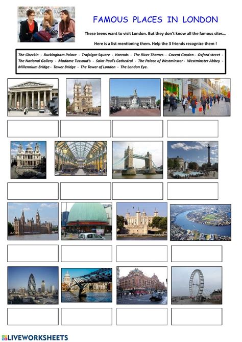 London Monuments Worksheet English Activities Esl Activities