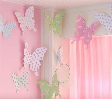 Butterfly Template For Girls Room Print On Pretty Paper Cut Out