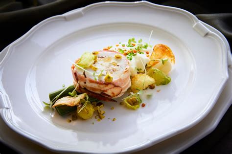 Rouleau van kalkoen met aardappelschuim